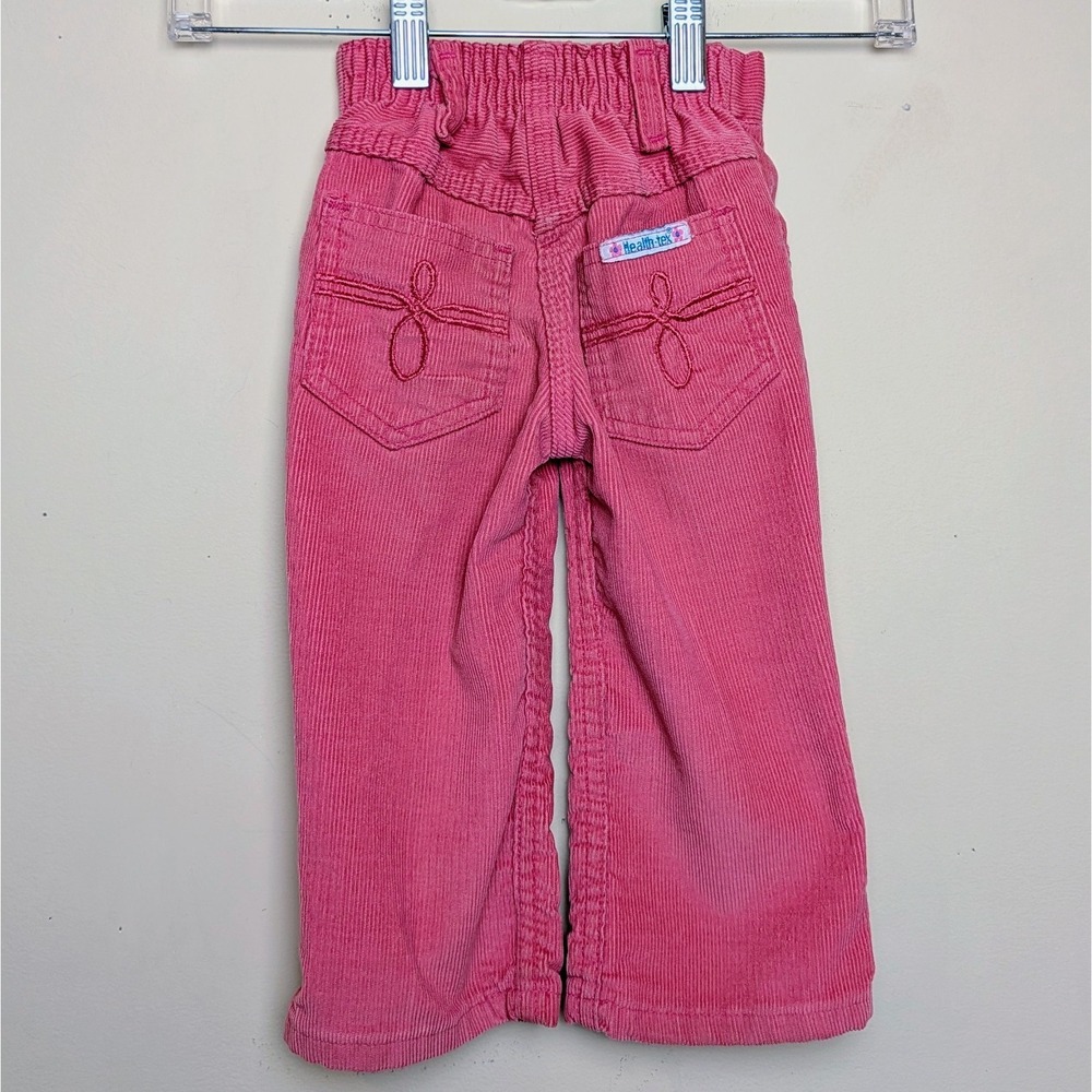 Vintage Health-Tex 80s Pink Corduroy Pants USA Made Toddlerwear Girls 2T